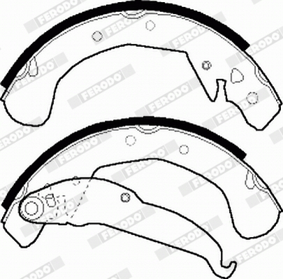 FERODO FER FSB545 Fékpofakészlet kézifékhez, rögzítőfékhez, dobfékhez