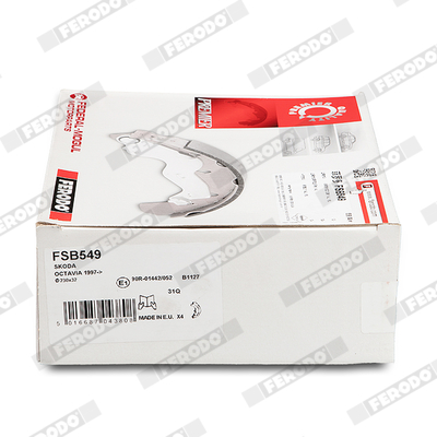 FERODO FER FSB549 Fékpofakészlet kézifékhez, rögzítőfékhez, dobfékhez