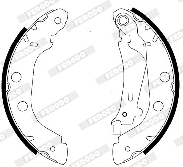 FERODO FSB577 Fékpofakészlet kézifékhez, rögzítőfékhez, dobfékhez