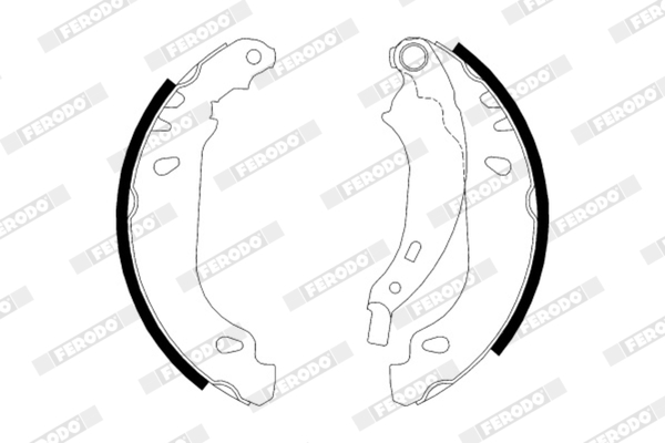 FERODO 42879 FSB584 - Fékpofakészlet kézifékhez, rögzítőfékhez, dobfékhez