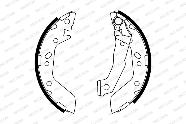 FERODO FSB606 Fékpofakészlet kézifékhez, rögzítőfékhez, dobfékhez