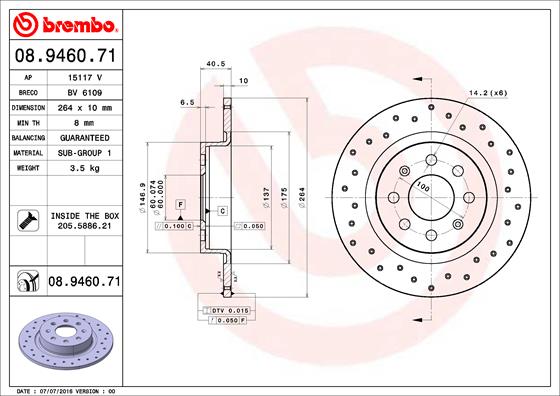 BREMBO  Féktárcsa