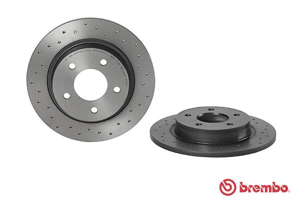 BREMBO 1001739779 08.9975.2X - Hátsó féktárcsa