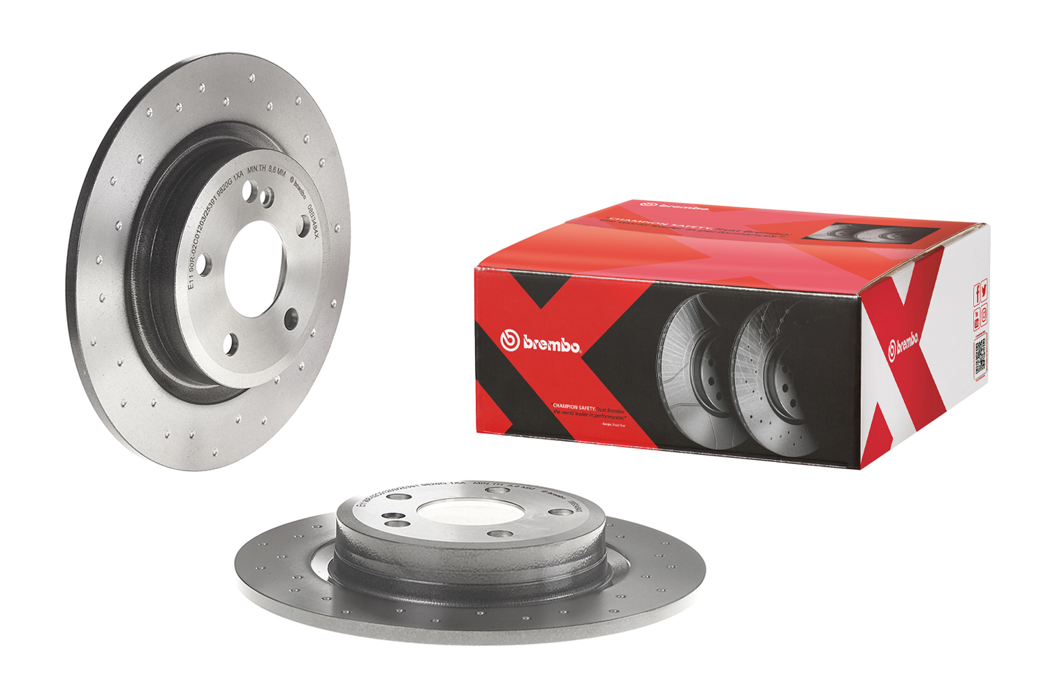 BREMBO 1001739328 08.B348.4X - Hátsó féktárcsa