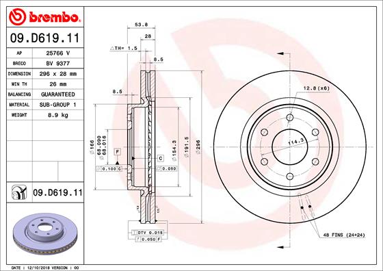 BREMBO 09.D619.11 