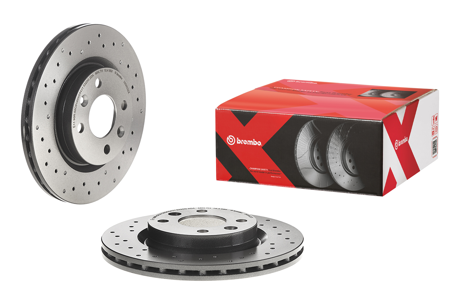 BREMBO 1001739376 09.5802.2X - Első féktárcsa