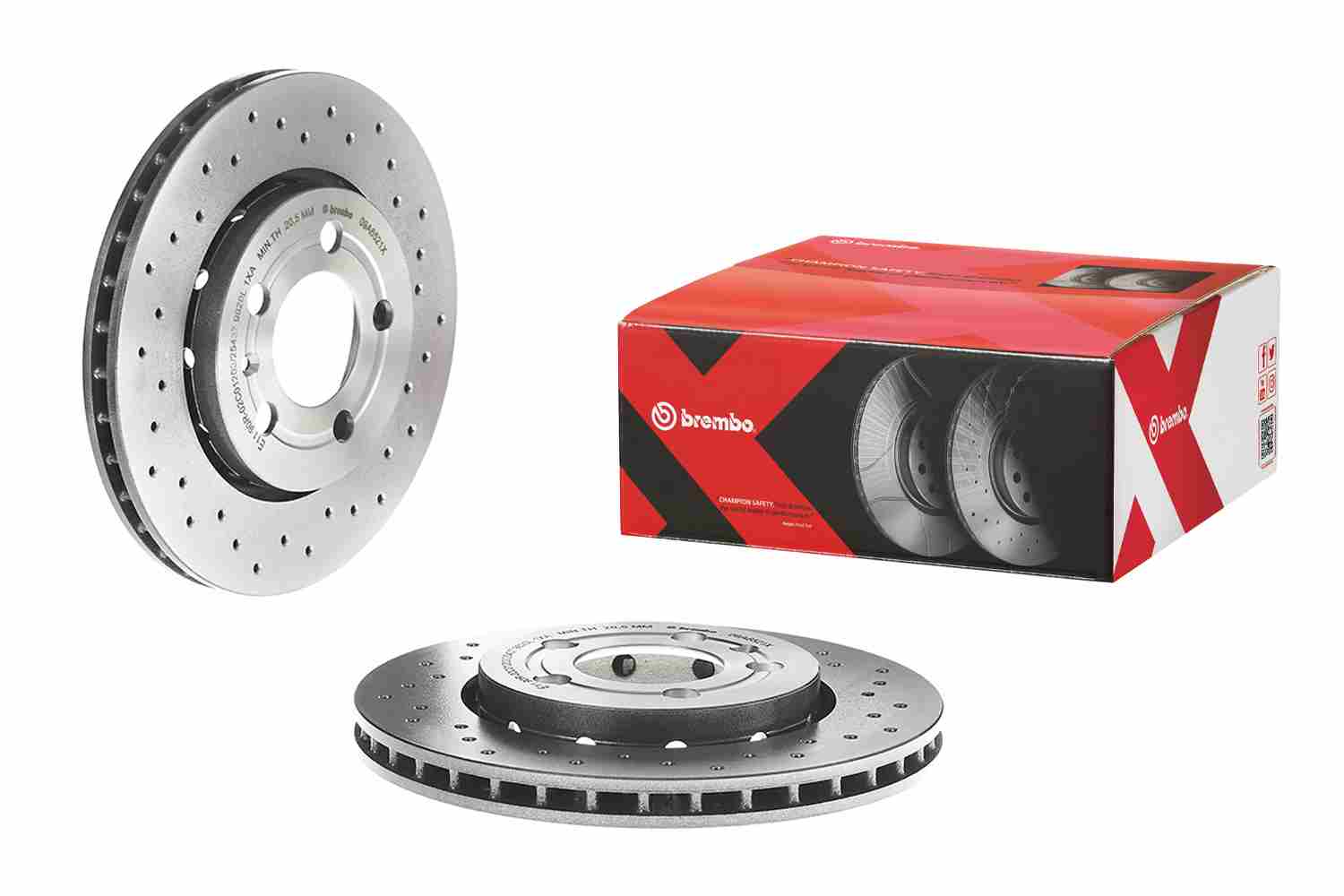 BREMBO 1001739507 09.A652.1X - Hátsó féktárcsa