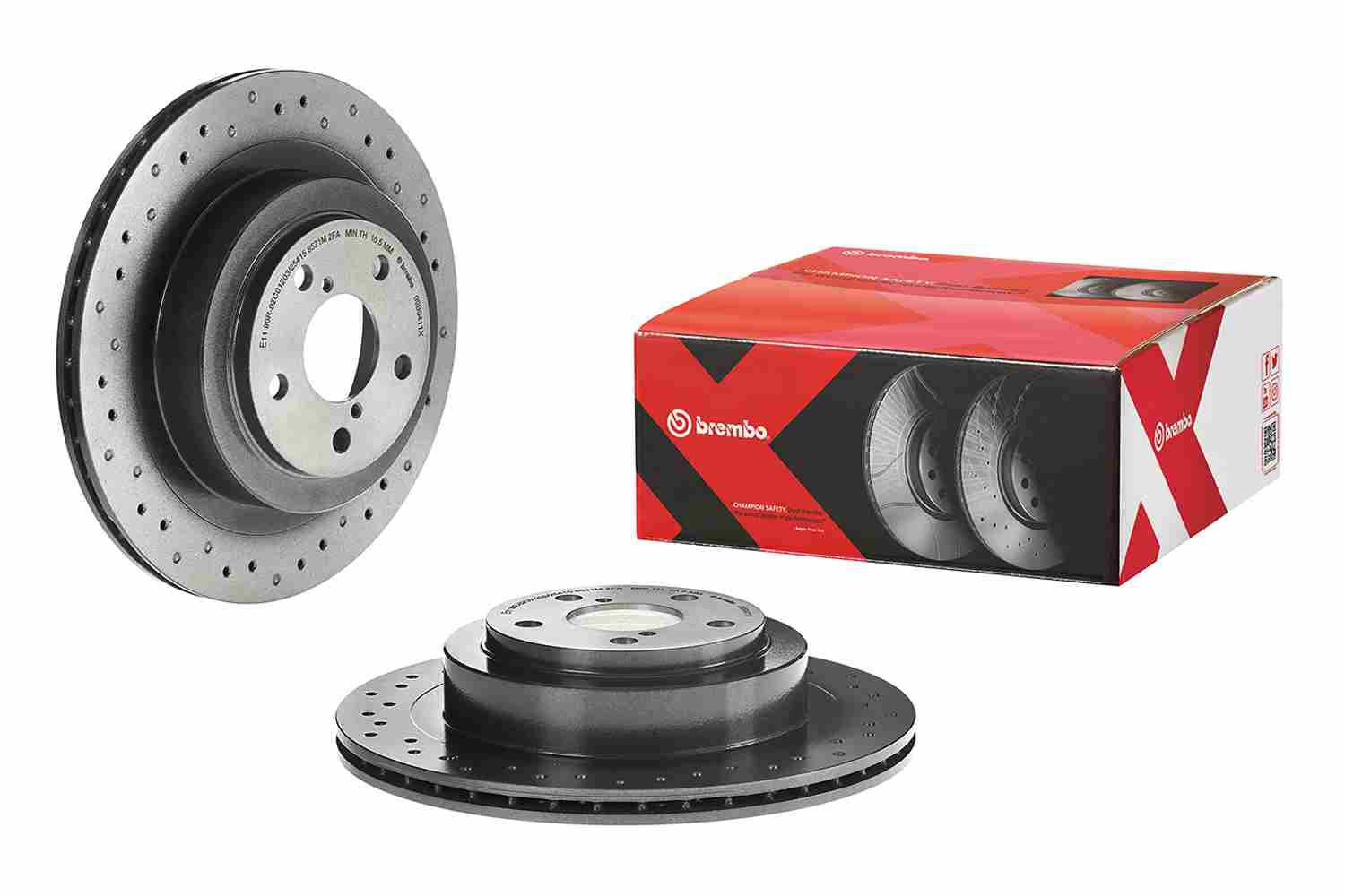 BREMBO 1001873864 09.B041.1X - Hátsó féktárcsa