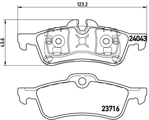 BREMBO 1001062301 P06032 - HÁTSÓ FÉKBETÉT KÉSZLET