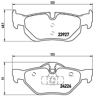 BREMBO 1001739633 P06038X - HÁTSÓ FÉKBETÉT KÉSZLET