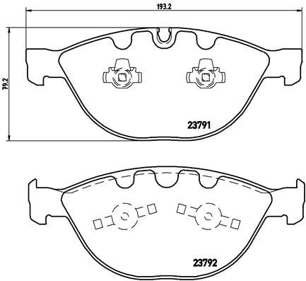 BREMBO BP06047 Fékbetét készlet, tárcsafék