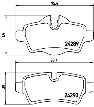 BREMBO BP06052 Fékbetét készlet, tárcsafék