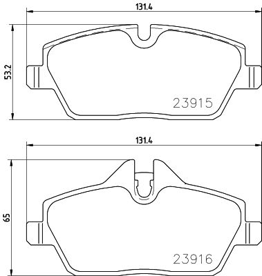 BREMBO BREP06091E fékbetét készlet, tárcsafék