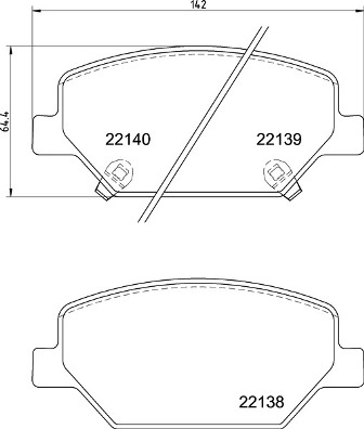 BREMBO BREP07007 fékbetét készlet, tárcsafék