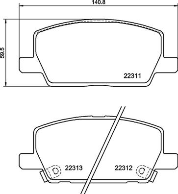 BREMBO BREP07012 fékbetét készlet, tárcsafék