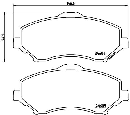 BREMBO BP11022 Fékbetét készlet, tárcsafék