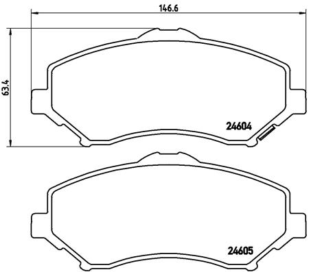 BREMBO BREP11025 fékbetét készlet, tárcsafék