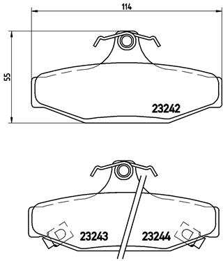 BREMBO BREP15004 fékbetét készlet, tárcsafék