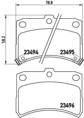 BREMBO BP16009 Fékbetét készlet, tárcsafék