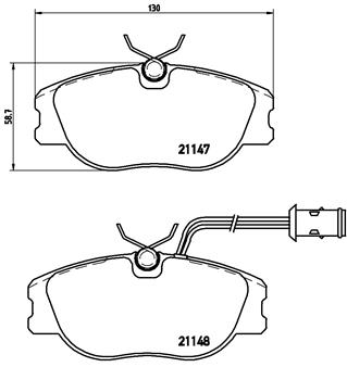 BREMBO  fékbetét készlet, tárcsafék