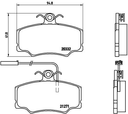 BREMBO 1001062434 P23048 - Első fékbetét készlet