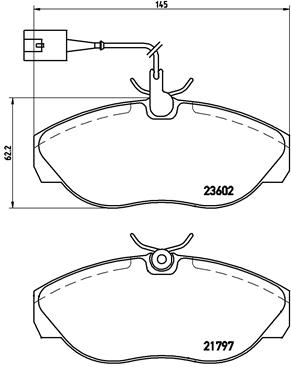 BREMBO BP23083 Fékbetét készlet, tárcsafék