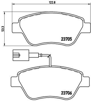 BREMBO P23085 Fékbetét készlet, tárcsafék