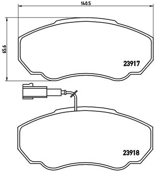 BREMBO BREP23091 fékbetét készlet, tárcsafék