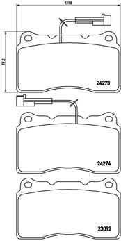 BREMBO BP23098 Fékbetét készlet, tárcsafék