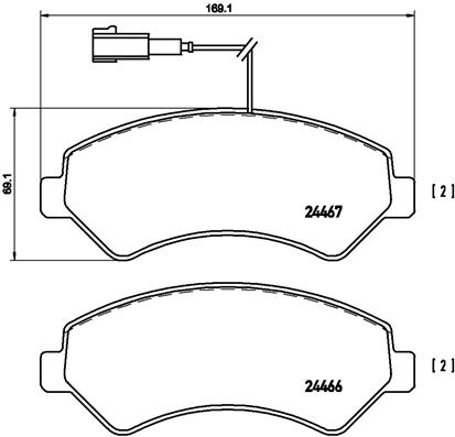 BREMBO BREP23136 fékbetét készlet, tárcsafék