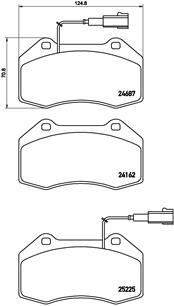 BREMBO  Fékbetét készlet, tárcsafék