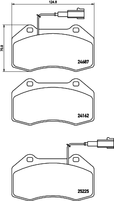 BREMBO BREP23162 fékbetét készlet, tárcsafék