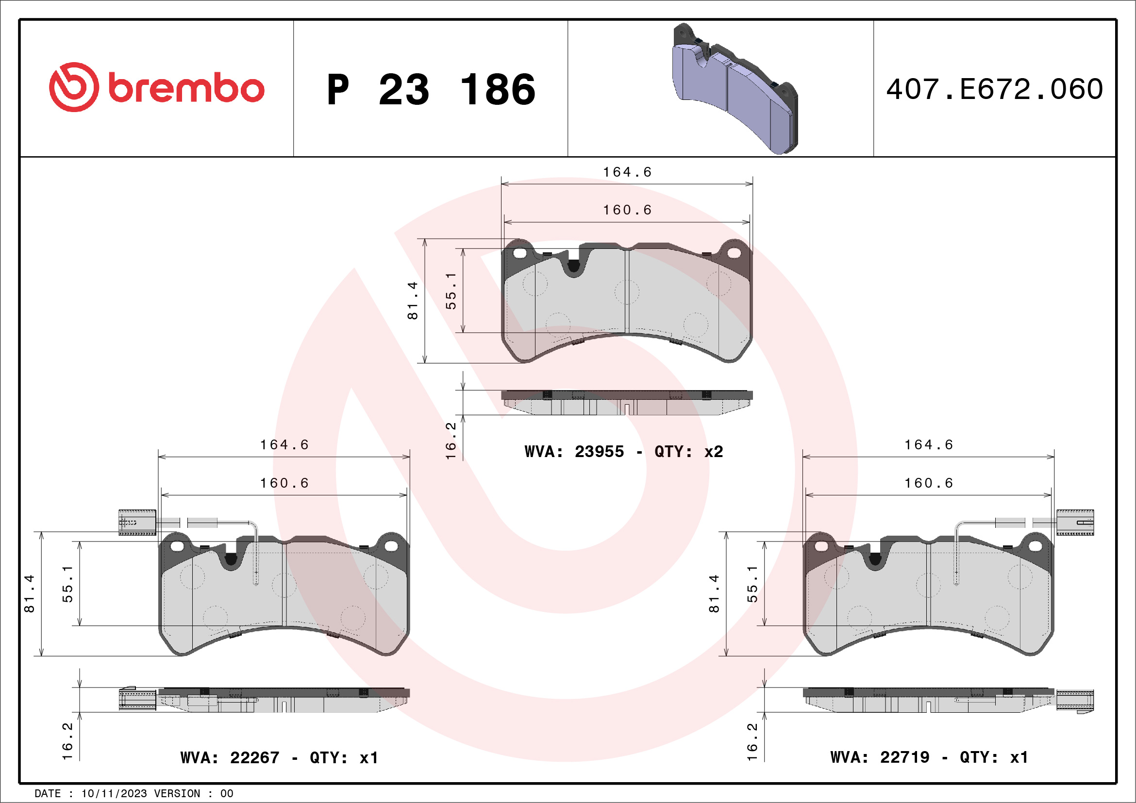 BREMBO P 23 186 