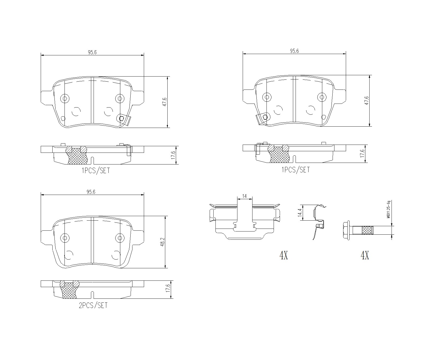 BREMBO P 23 190 FĂŠkbetĂŠt kĂŠszlet, tĂĄrcsafĂŠk