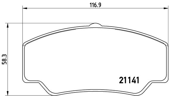 BREMBO P24023 Fékbetét készlet, tárcsafék