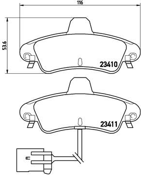 BREMBO 1001062535 P24038 - HÁTSÓ FÉKBETÉT KÉSZLET