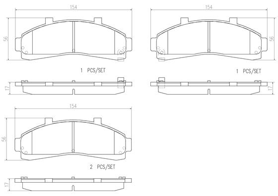 BREMBO BREP24041 fékbetét készlet, tárcsafék