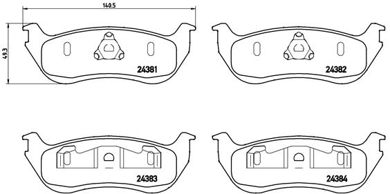 BREMBO BREP24068 fékbetét készlet, tárcsafék