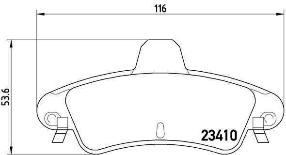 BREMBO 1001062564 P 24 070 - HÁTSÓ FÉKBETÉT KÉSZLET