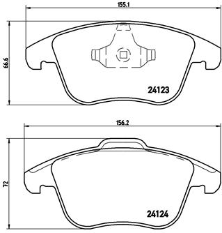 BREMBO P24076 Fékbetét készlet, tárcsafék