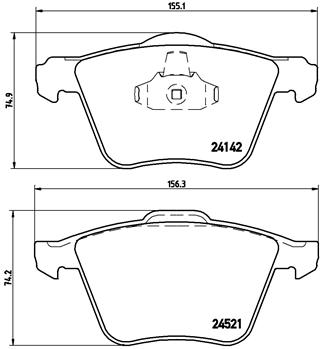 BREMBO BREP24077X fékbetét készlet, tárcsafék