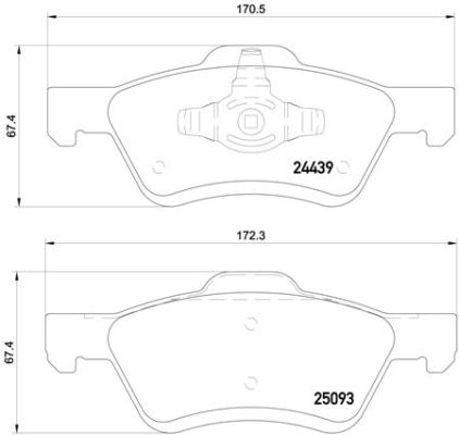 BREMBO BREP24159 fékbetét készlet, tárcsafék