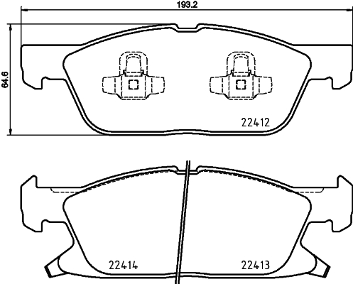 BREMBO P 24 188 FĂŠkbetĂŠt kĂŠszlet, tĂĄrcsafĂŠk