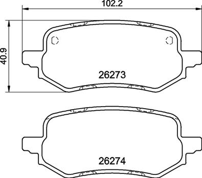 BREMBO BREP24237 fékbetét készlet, tárcsafék