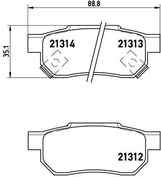 BREMBO P28017 Fékbetét készlet, tárcsafék