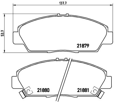 BREMBO BREP28021 fékbetét készlet, tárcsafék