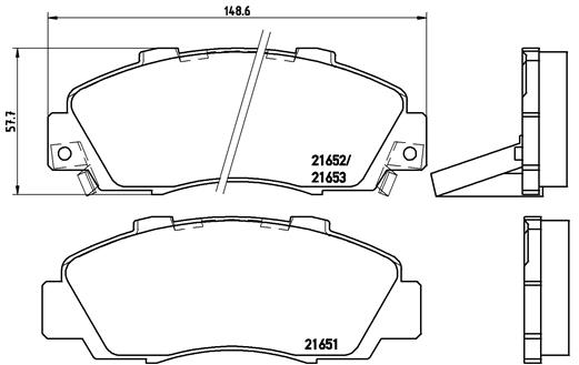 BREMBO P28026 Fékbetét készlet, tárcsafék