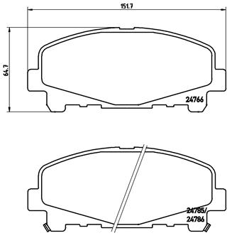 BREMBO BREP28043X fékbetét készlet, tárcsafék