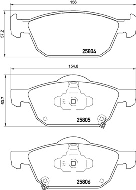 BREMBO P28076 FĂŠkbetĂŠt kĂŠszlet, tĂĄrcsafĂŠk