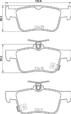 BREMBO BREP28089 fékbetét készlet, tárcsafék